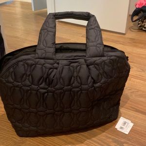 Lululemon black classic quilted embrace tote-new with tags